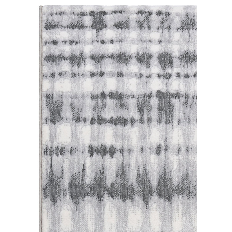 Tapis gris tissé Hrachuhi, Rectangle 5 pi 3 po x 7 pi 6 po