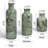 Resin 3 Piece Vase Set, Green