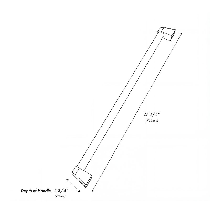 ZLINE Autograph 30 in. Helix Handle (Set of 1) for Paramount and Select Ranges in Champagne Bronze, Champagne Bronze