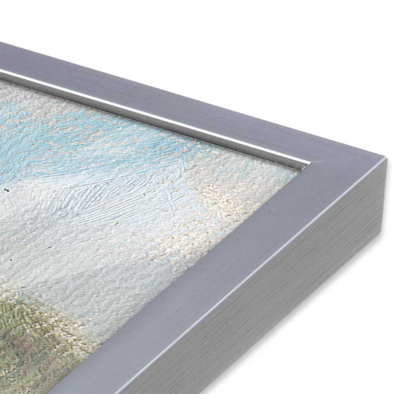 «New England Home in Spring» par Stephen Calcasola, reproduction d'art, Argent argent, H 12 po x l 16 po