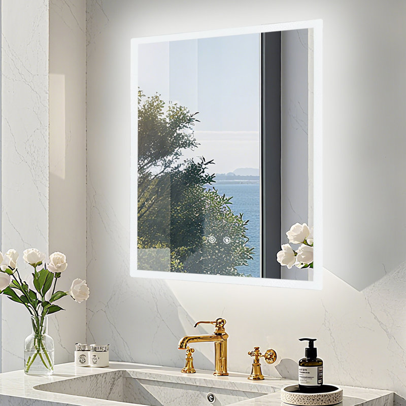 Backlit Led Wall Mirror, 80 cm H x 60 cm W