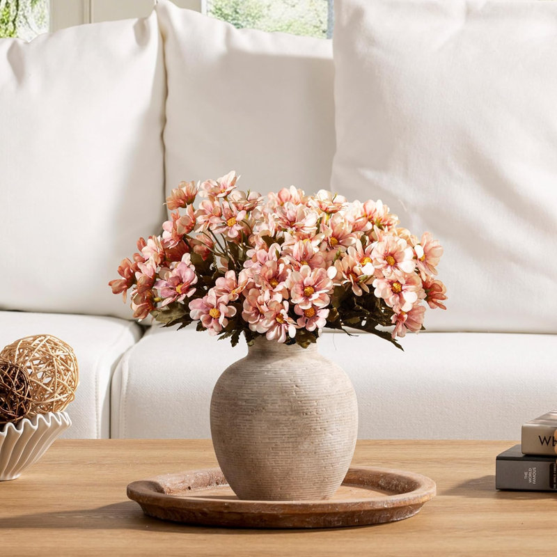 Ceramic Flower Vase Home Decor - Small Farmhouse Table Vases Rustic Vintage Living Room Kitchen Bedroom Decorations For House Book Shelf Office Coffee Desk Dining Fireplace (6" Retro)