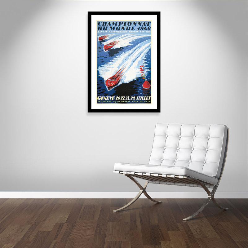 «Brickhill Championnat Du Monde», affiche vintage encadrée