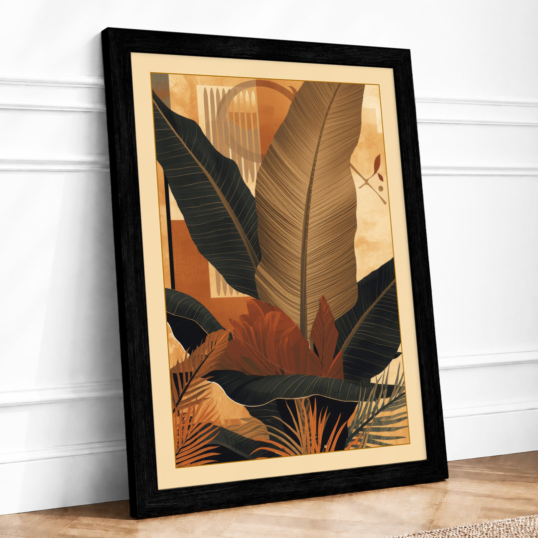 Tropical Foliage Study Botanical - Framed Print