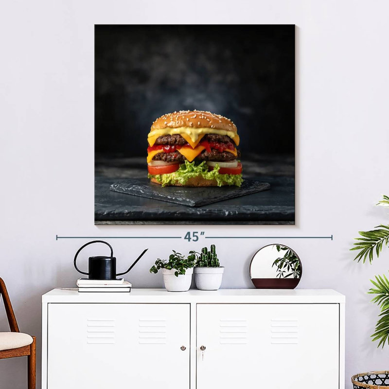 Yarlin Double Layer Cheeseburger, 33" H x 33" W
