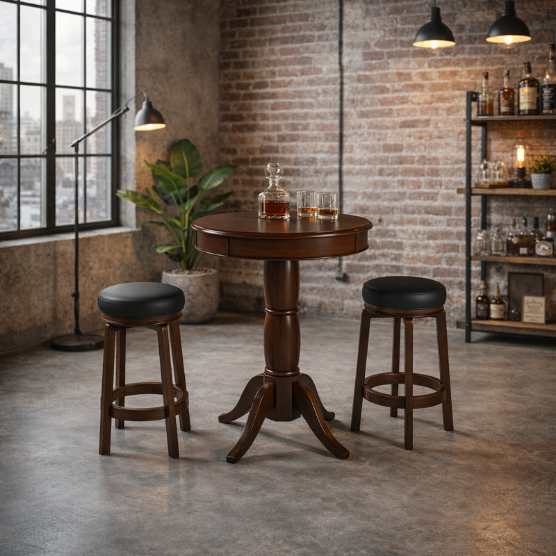 Traditional Pub Table By RAM Game Room, Cappuccino