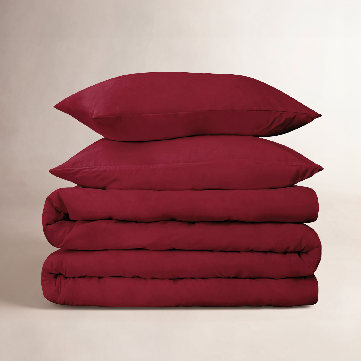 Edmont Egyptian Cotton Duvet Cover Set, King / California King, Burgundy