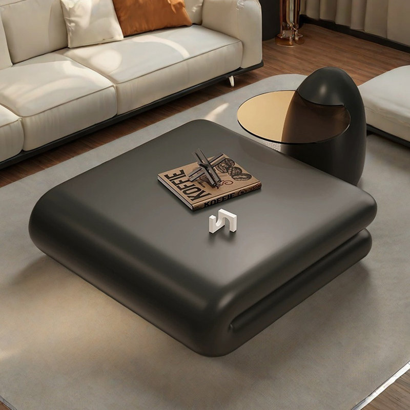 Table basse Style avec forme de livre créatif, H 19,68 po x l 61,02 po x P 39,37 po, Noir