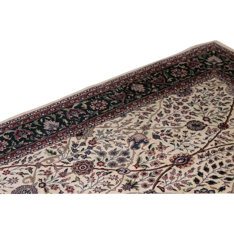 Tapis brun / noir / gris de haute qualité noué à la main