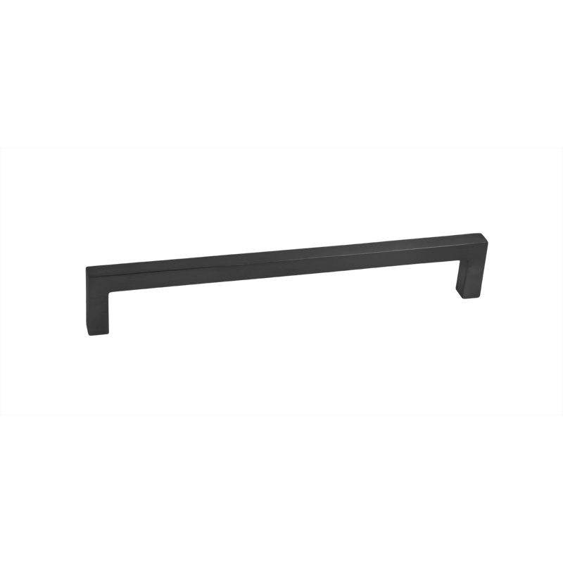 Rectangular Cabinet Pull, Satin Black, 3 15/16"
