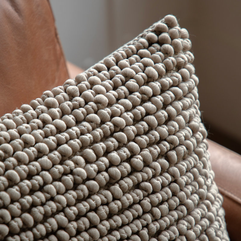 Square Throw Cushion, Taupe