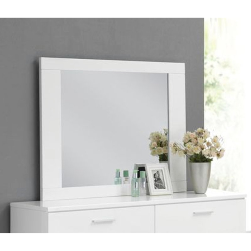 Miroir rectangulaire polyvalent avec cadre en bois exquis et support stable