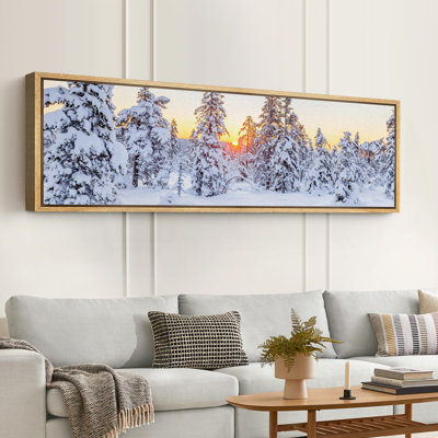 Winter " Winter Wonderland at Sunset Snow Trees Landscape Modern Art Relax Calm Warm Extra Large Pictures " Print