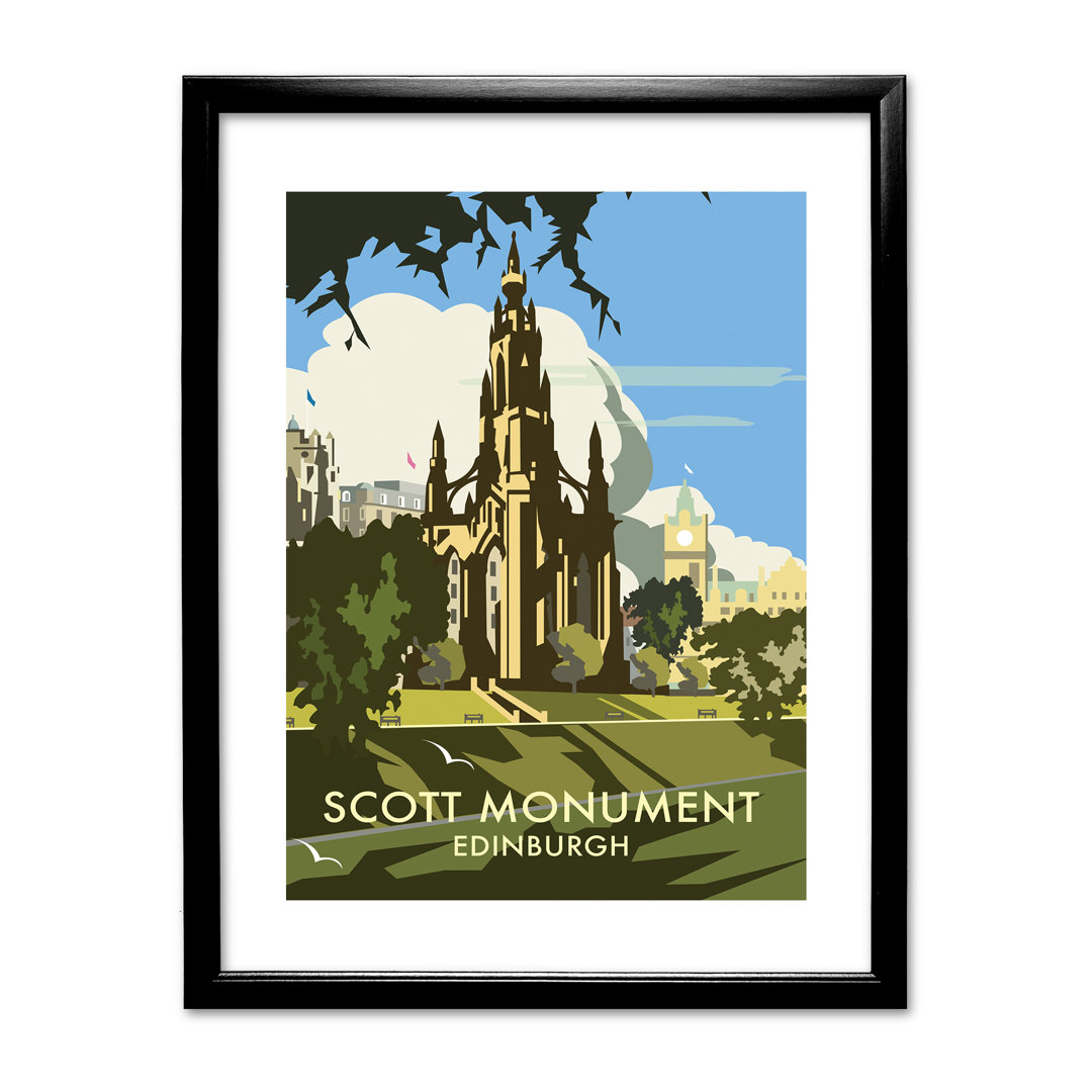 Scott Monument, Edinburgh by Dave Thompson Framed Vintage Advertisement