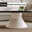 71 cm Round Marble-Pattern Glass Coffee Table
