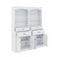 Armoire de rangement pour salle de bain avec tablette réglable à quatre portes et six tablettes ouvertes