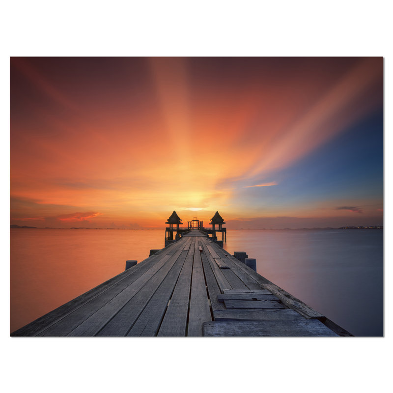 « en bois », reproduction de photo sur toile tendue, "illuminée sky", H 8 po x l 12 po x P 1 po