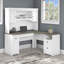 Bureau de direction en L avec huche Ozro 60W-929694436