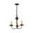 Analycia 3 - Light Steel Dimmable Chandelier