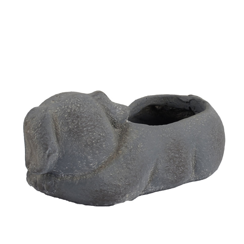 Georgina DOG Planter 15cm Blue Iron Effect