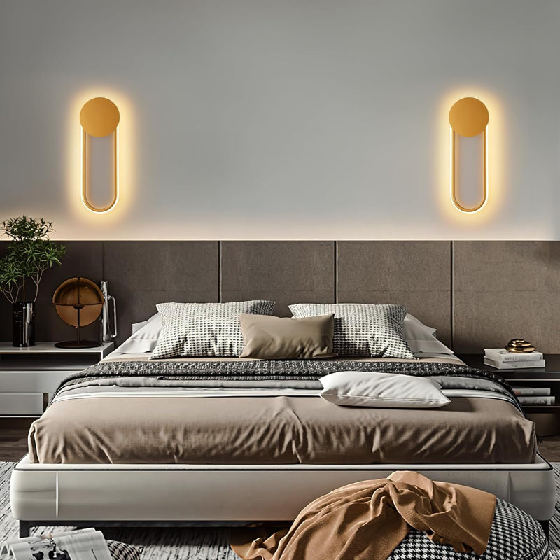 LED Flush Mounted Sconce, Gold