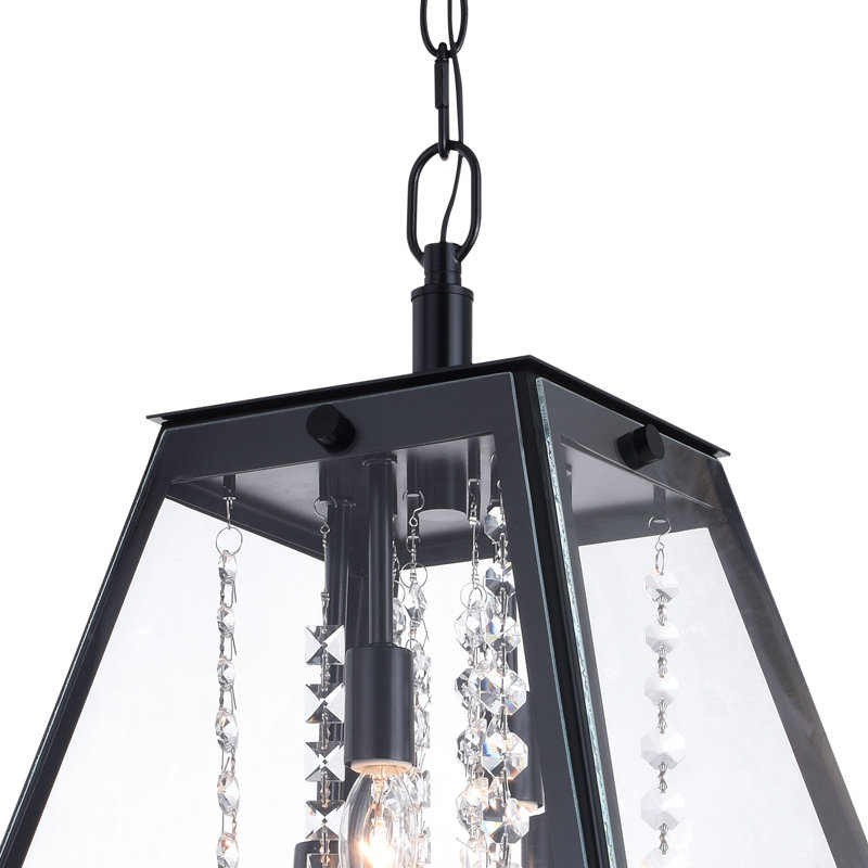 Luminaire suspendu carré à 1 lumière Josette, H 20,25 po x l 15 po x P 15 po