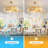 Rattan fandelier Ceiling Fans with Lights, Fandelier Chandelier Ceiling Fan and Remote,Boho,Flush Mount,Low Profile,for Bedroom,Living Room