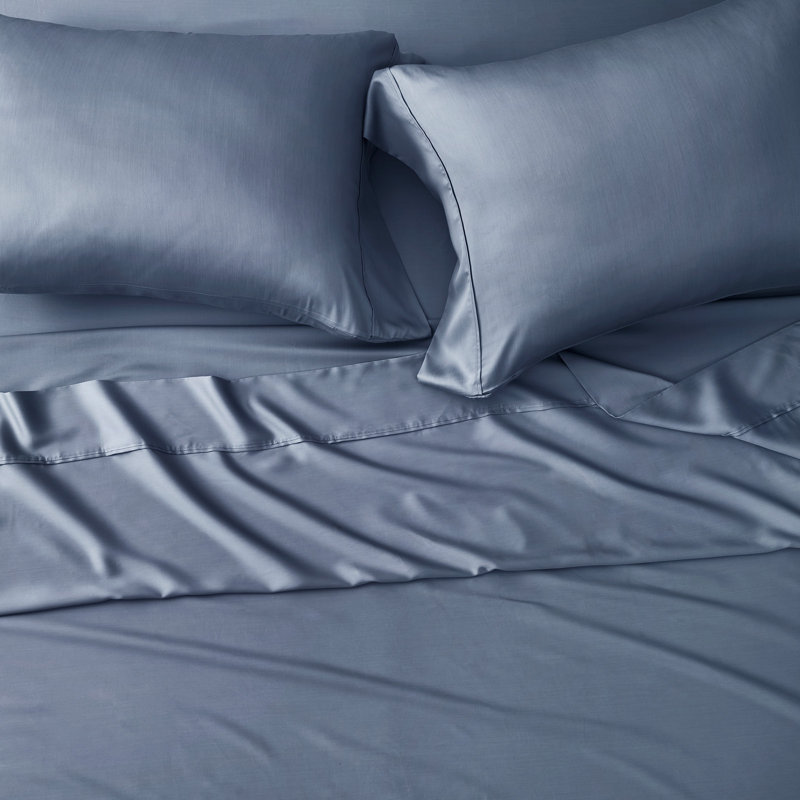 Tencel Sheet Set 4 Pieces, Cream White, King Sheet Set + 1 Fitted Sheet + 2  Pillowcases