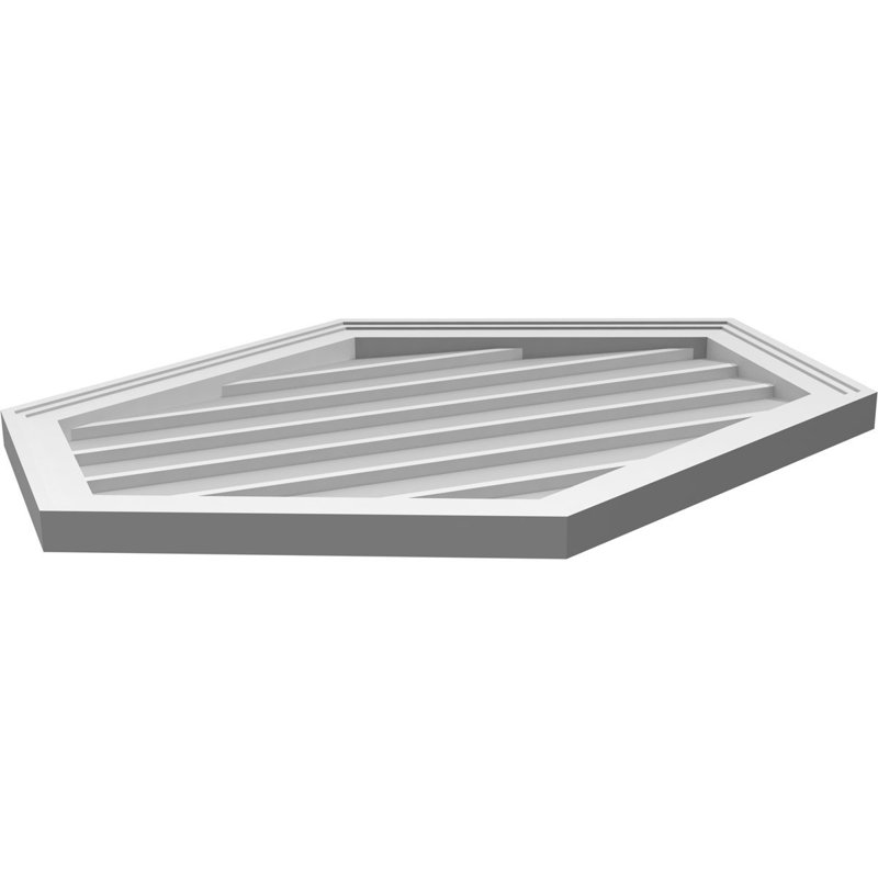 Ventilé vertical à pignon vertical en uréthane 5/12, H 24 po x l 32 po x P 1,5 po