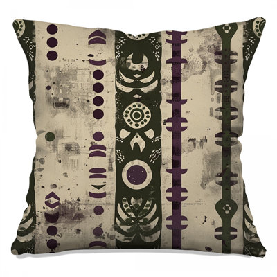 Tribal Geometric Stripes Double Sided Throw Pillows