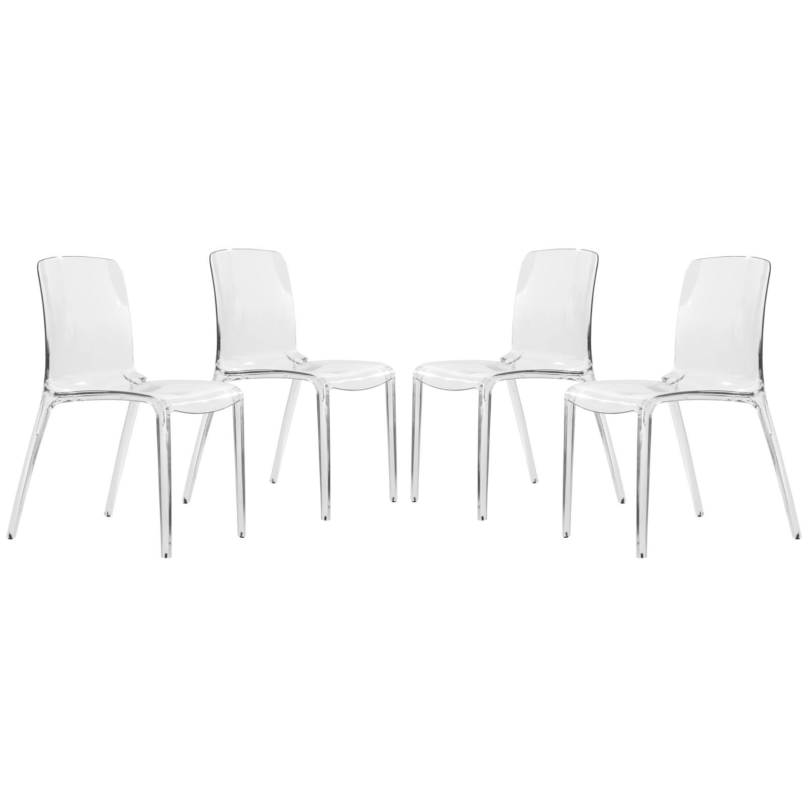 Lade Dining Chair, Clear, Set of 4