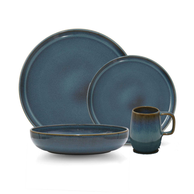 Mesa Ceramics 16Pc Dinnerware Set, Blue