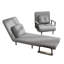 Chaise pliante convertible 3 en 1, dossier réglable à 5 positions avec coussin-20282193-20282195