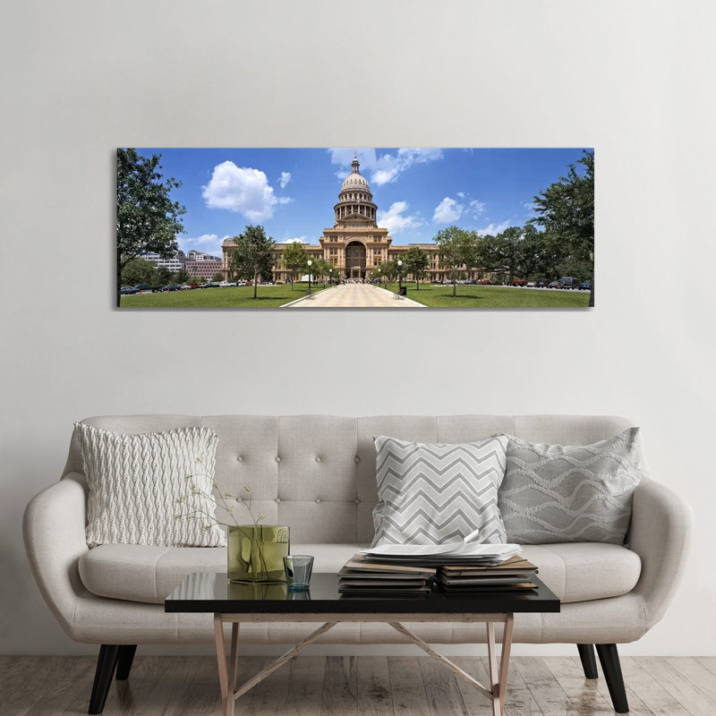 Facade Of A Government Building, Texas State Capitol, Austin, Texas, USA - Wrapped Canvas Panoramic Print
