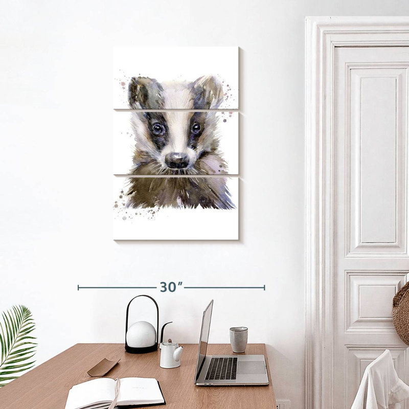 Brampt Badger Portrait, 32" H x 20" W