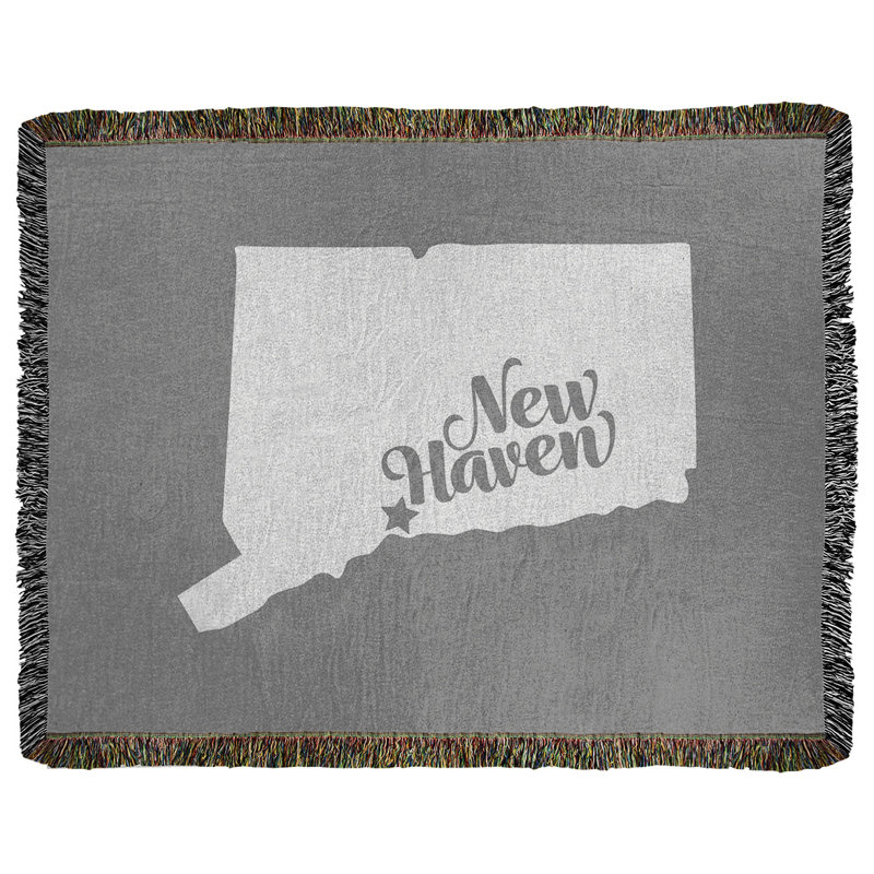 Jeté en coton tissé new refuge connecticut, l 37 po x L 52 po, Gris