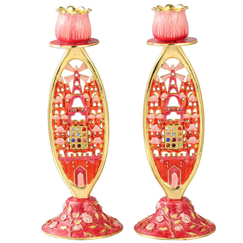 Set of 2 7 " Crystal Candlestick