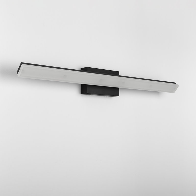 Alfonza 1-Light Dimmable LED Bath Bar, Matte Black, Warm White 3000K, 36.61" W