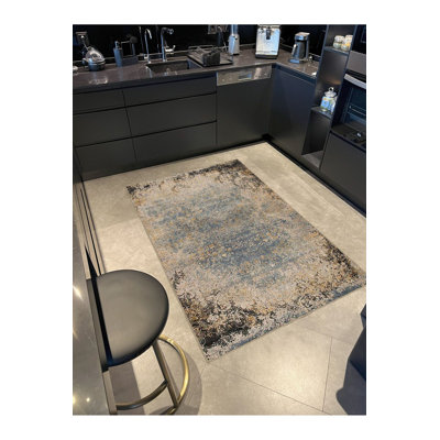 Abstract Pattern Vintage Decorative Machine Washable Area Rug