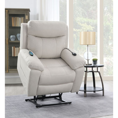 Fauteuil inclinable électrique en microfibre Chriki