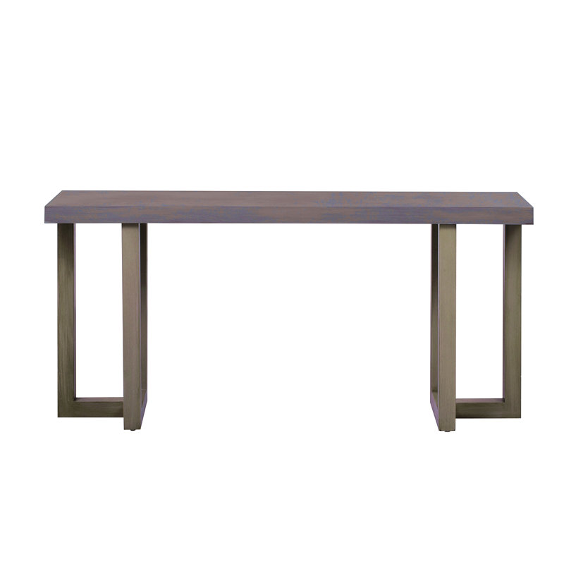 Console Table With Solid Pine Legs, Light Gray