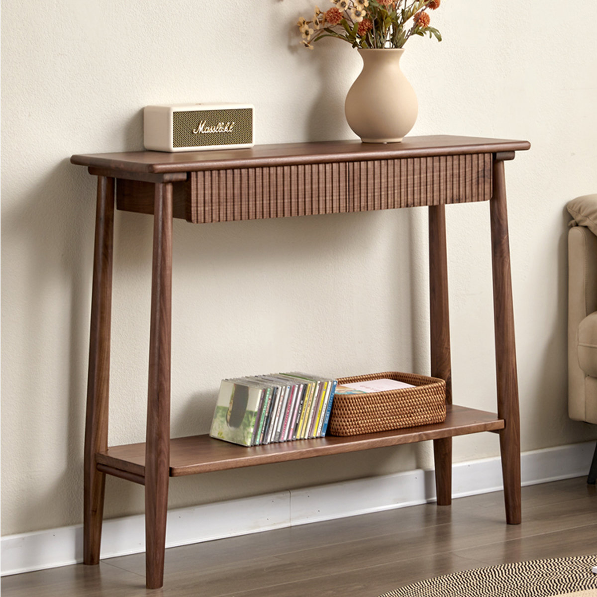 Wayfair Console Wildon Home® Walnut Solid Wood Rectangular Console Table - Wayfair Canada