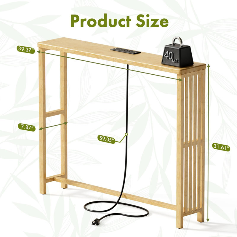Ensemble de 2 consoles en bambou