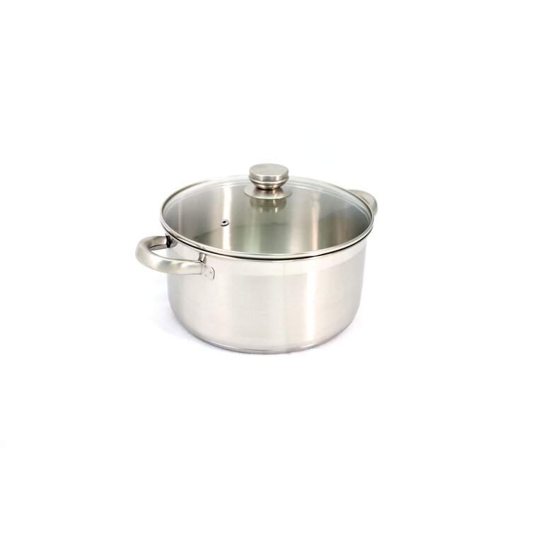 ExcelSteel Stainless Steel Stockpot with Lids, Set of 3, 3 Piece