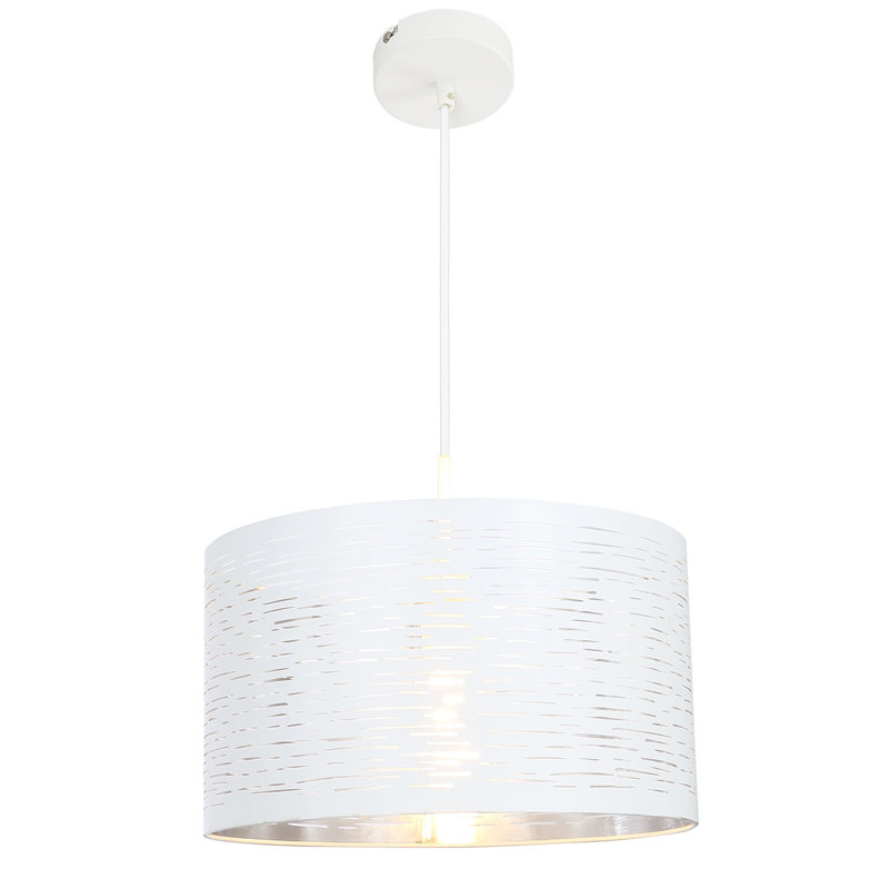 Senita 1 - Light White Drum Pendant