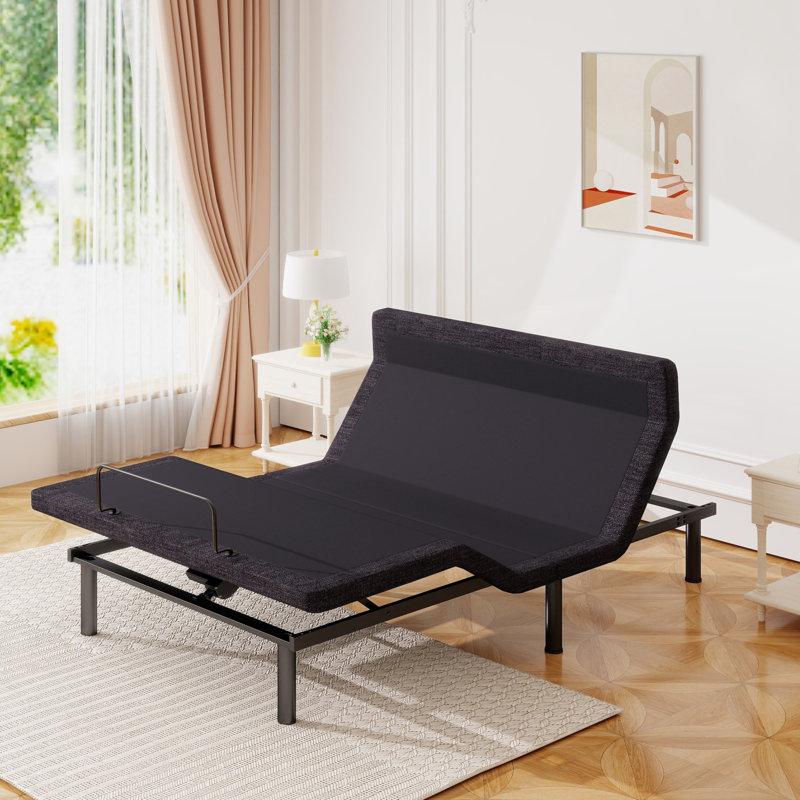 Adjustable Bed Frame With 12" Memory Foam Mattress - Zero Gravity, Massage & Anti-Snore Features, App & Wireless Remote, USB Ports Included