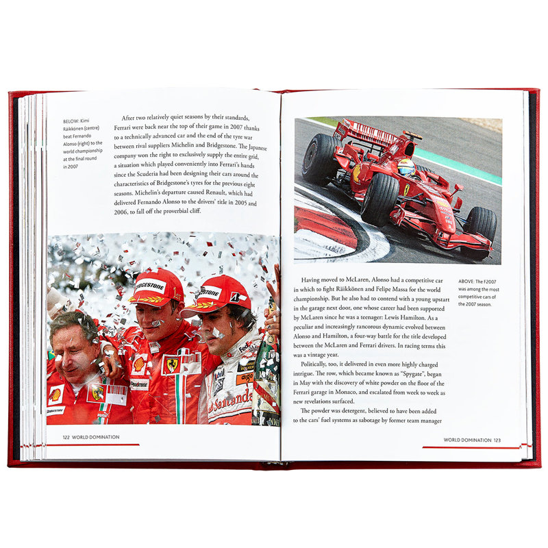 The Story of Ferrari Leather Bound Book