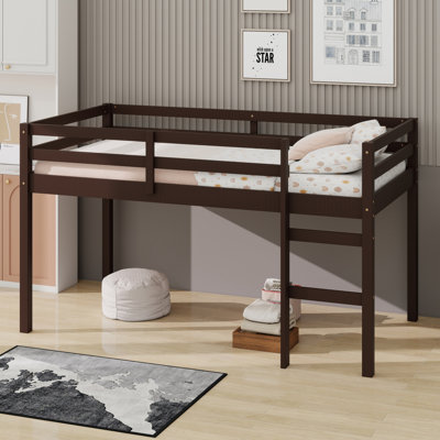 Space-Saving Loft Bed Featuring Easy-Climb Ladder and Safety Rails