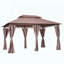 Pavillon de jardin spacieux avec rideaux