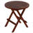 Magdy Round Teak Folding Outdoor Side Table , 19.75'' in. W 19.75'' in. D